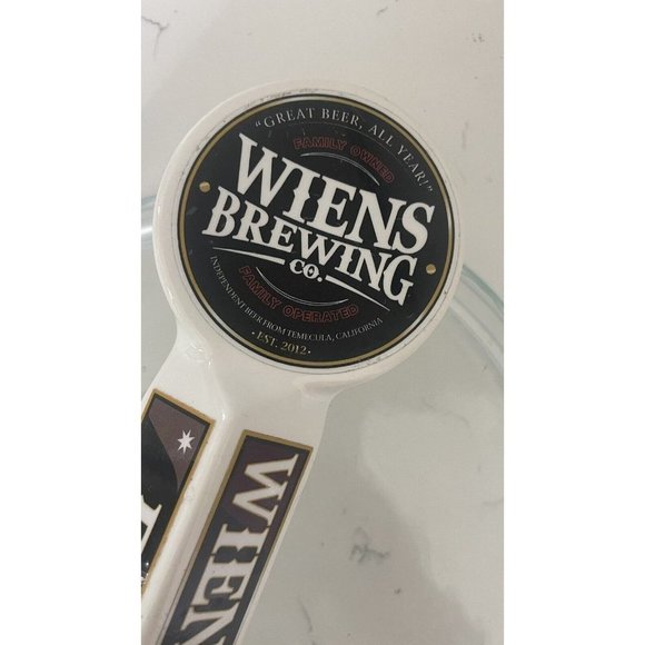 BEER Keg Tap Handle ~ WIENS Brewing Company; Temecula, CALIFORNIA ~ Est. in 2012 - Picture 3 of 5